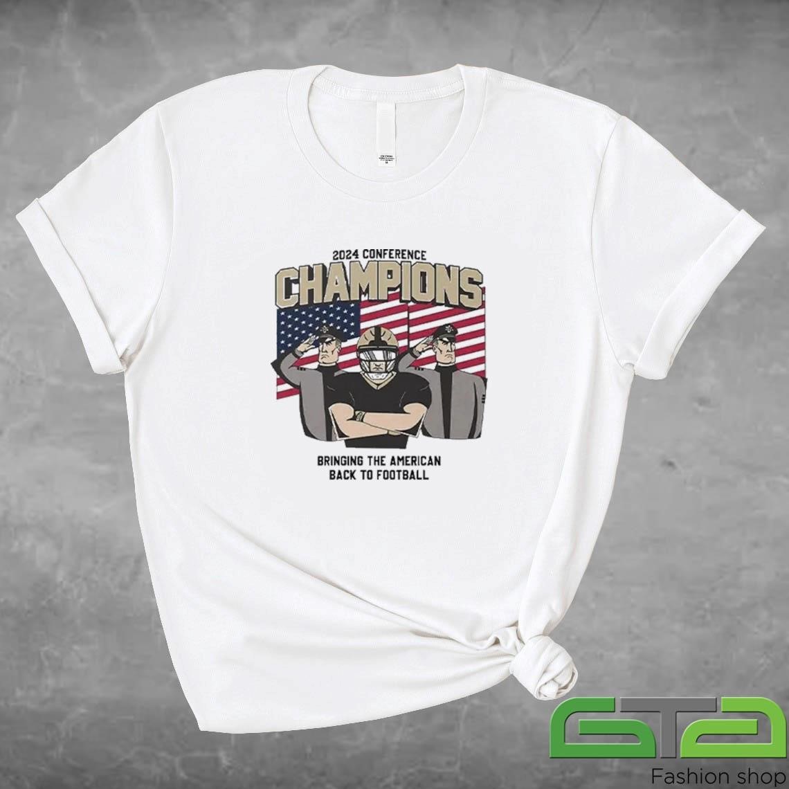 Official 2024 Conference Champions Army Black Knights Bringing The American Back To Football T-shirt