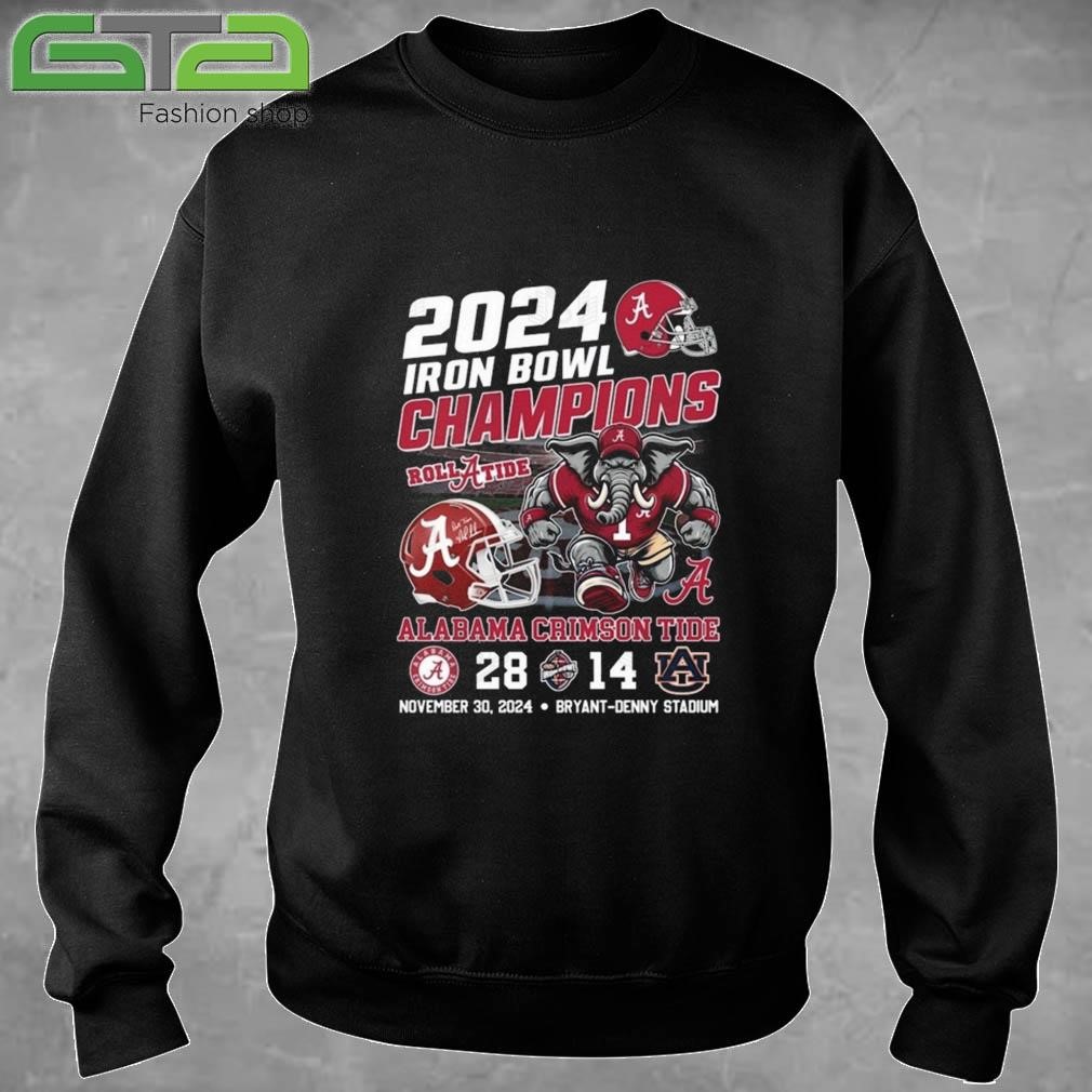 Official 2024 Iron Bowl Champions Alabama Crimson Tide Roll A Tide T-shirt