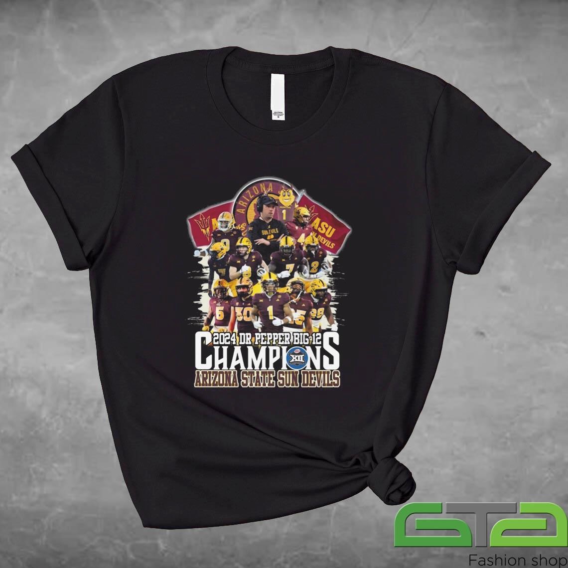 Official Arizona State Sun Devils Dr. Pepper Big 12 Champions Of 2024 T-shirt