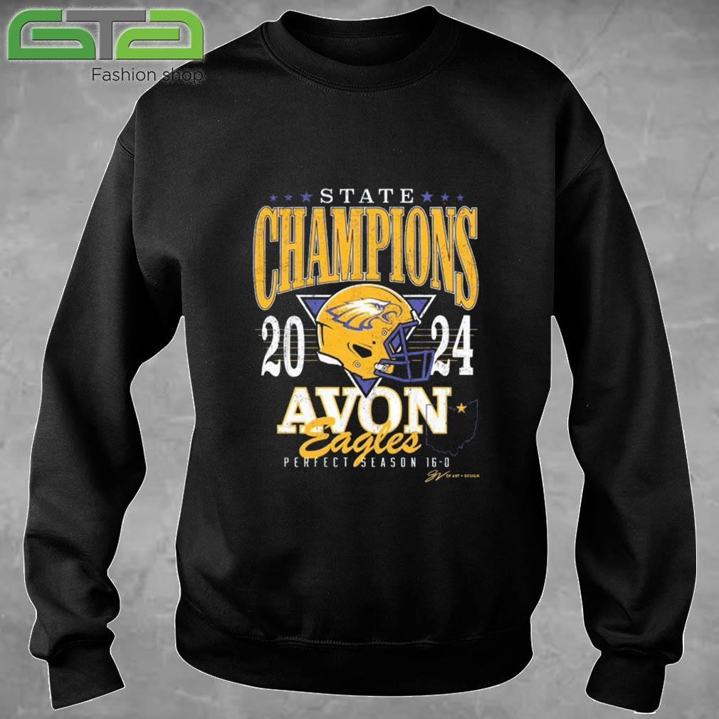 Official Avon Eagles Perfect Season Football State Champions 2024 T-shirt