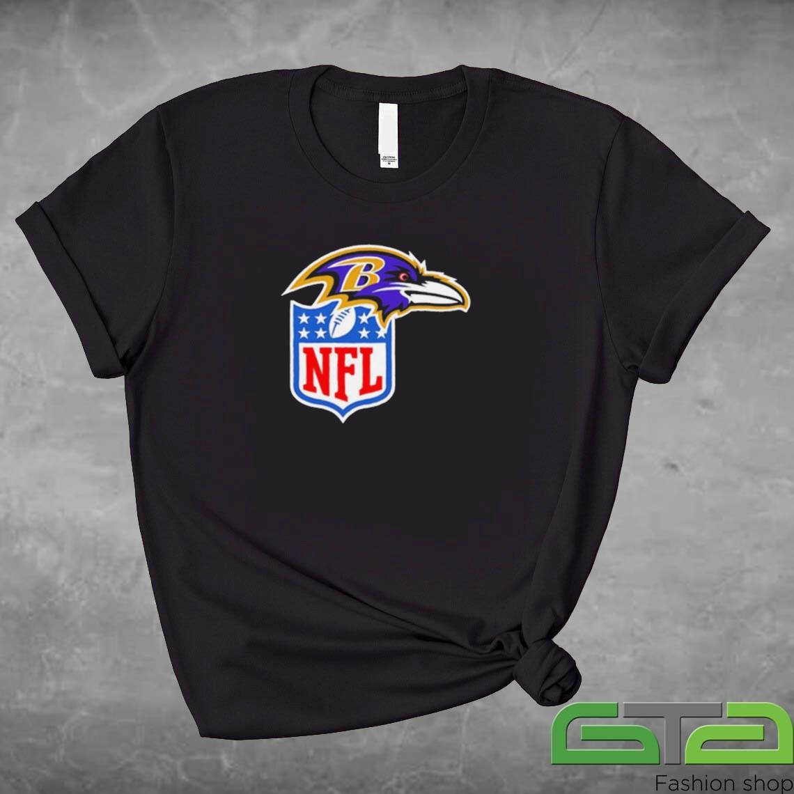 Official Baltimore Ravens X NFL Logo T-shirt