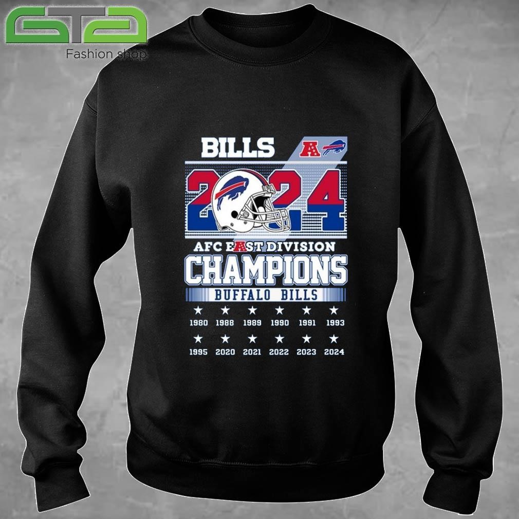 Official Buffalo Bills AFC East Division Champs 2024 Celebration 1980-2024 T-shirt