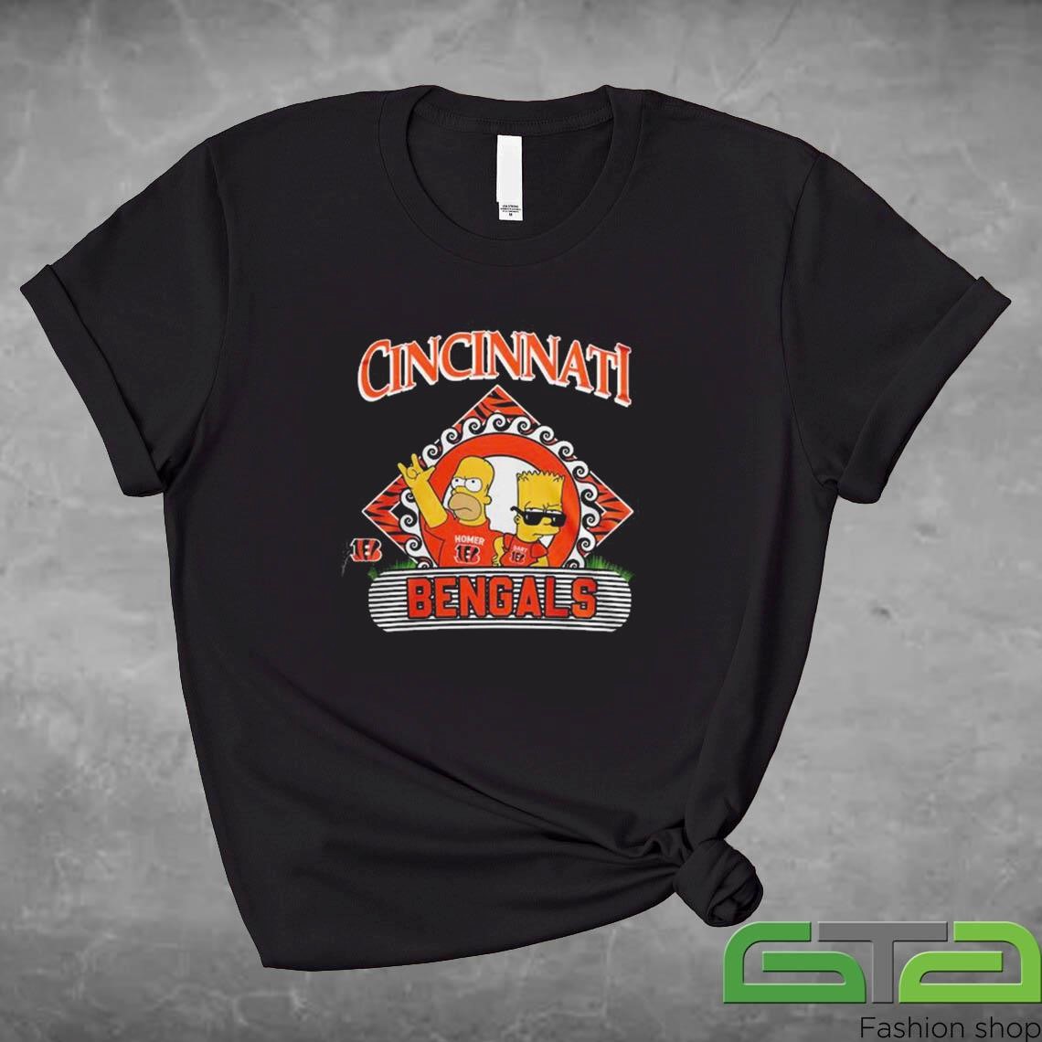 Official Cincinnati Bengals 2024 Simpsons Funday Football T-shirt