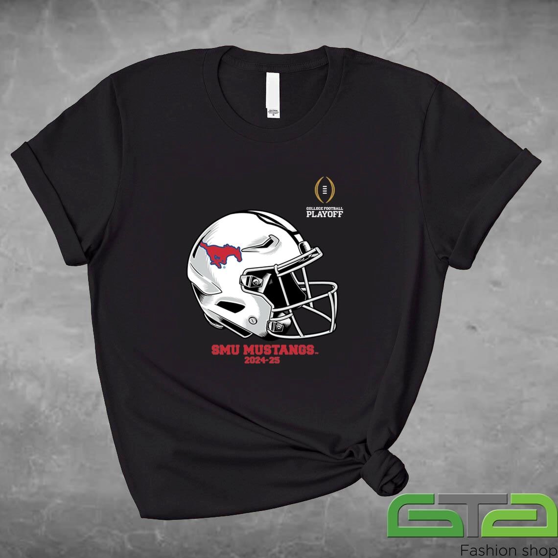 Official College Football Playoff 2025 SMU Helmet T-shirt