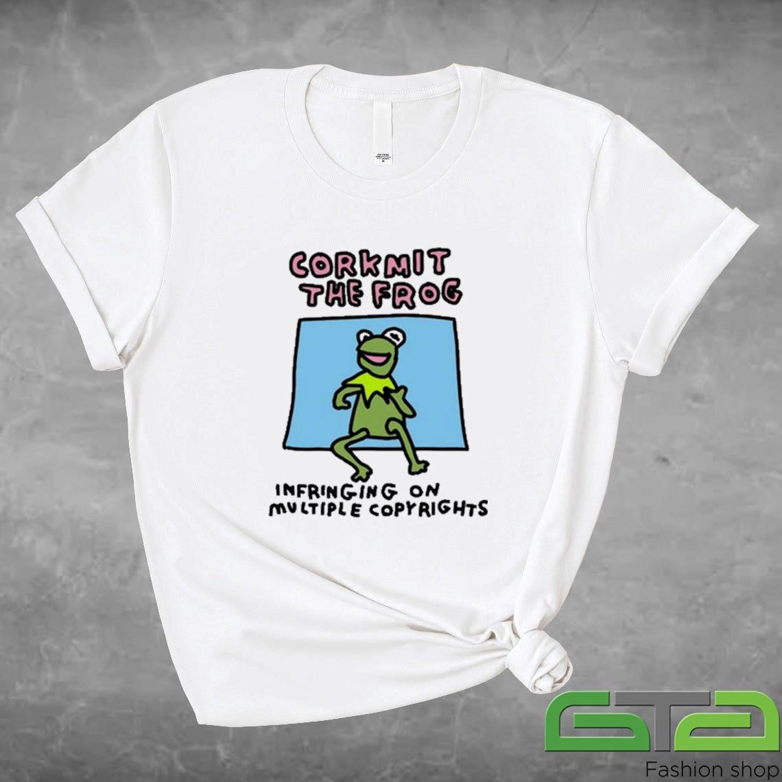 Official Corkmit The Frog Infringing On Multiple Copyrights T-shirt