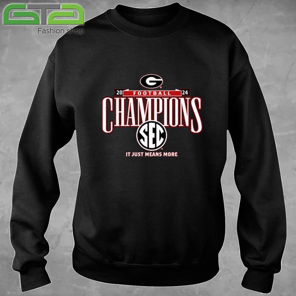 Official Georgia Bulldogs Blue 84 2024 SEC Football Conference Champions Locker Room T-shirt