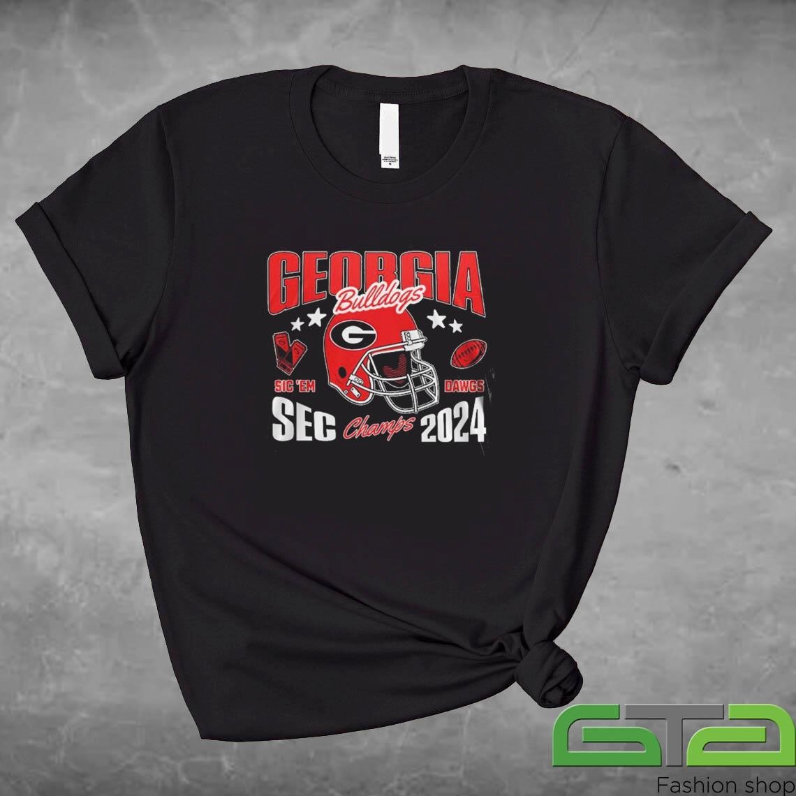 Official Georgia Bulldogs Sic 'Em Dawgs Champions SEC 2024 T-shirt