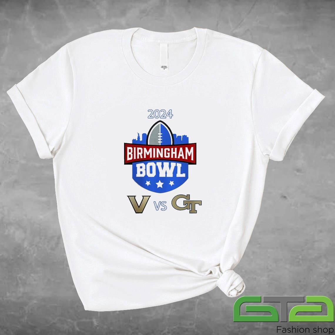 Official Georgia Tech Yellow Jackets Vs Vanderbilt Commodores Birmingham Bowl On December 27th 2024 NCAA Division T-shirt