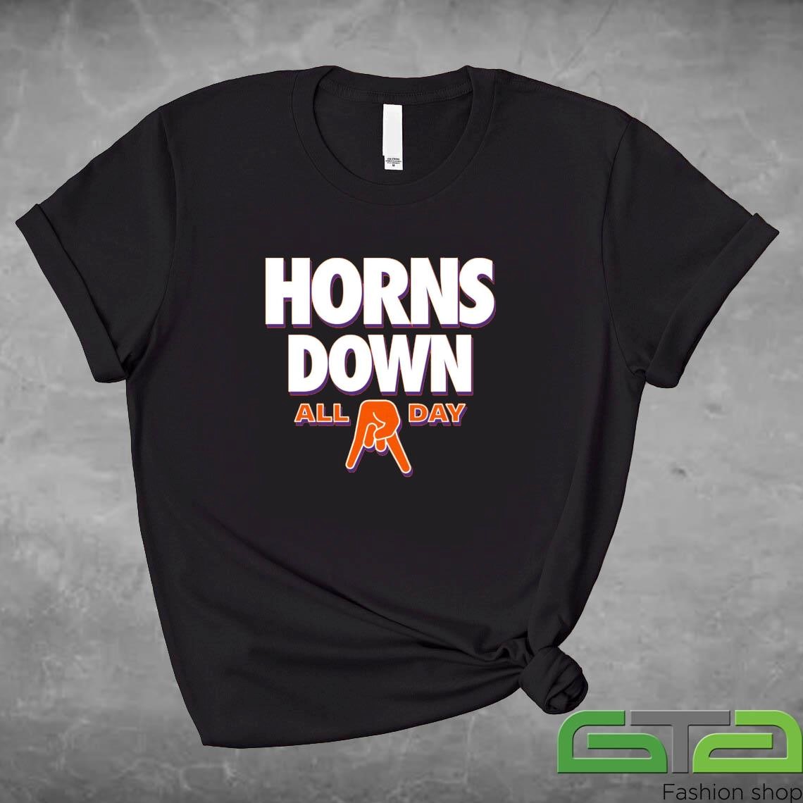 Official Horns Down All Day Clemson Tiger College T-shirt