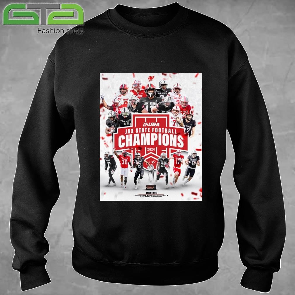 Official Jax State Football 2024 Conference USA Champions Poster T-shirt