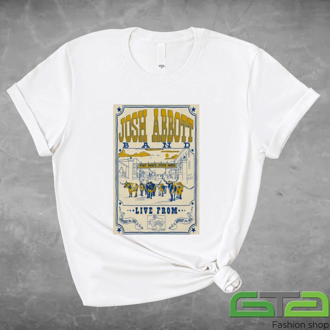 Official Josh Abbott Band Billy Bob's On Jan 3-4 2025 in Fort Worth TX T-shirt