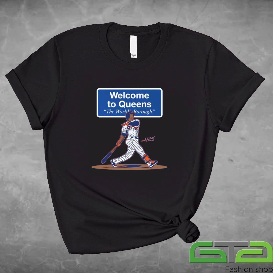 Official Juan Soto Welcome To Queens Sign The World's Borough T-shirt