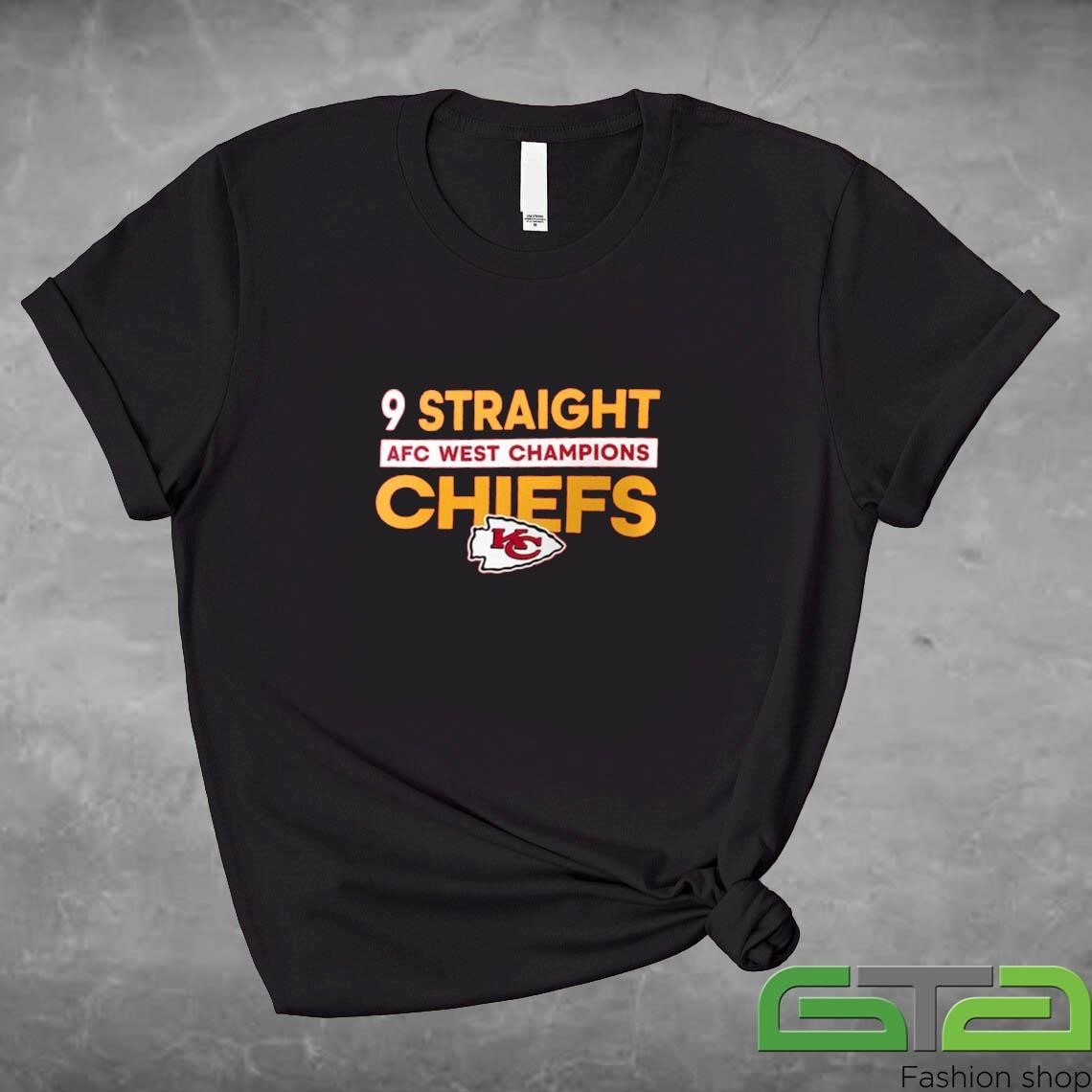 Official Kansas City Chiefs Nine-Straight AFC West Division Champions T-shirt