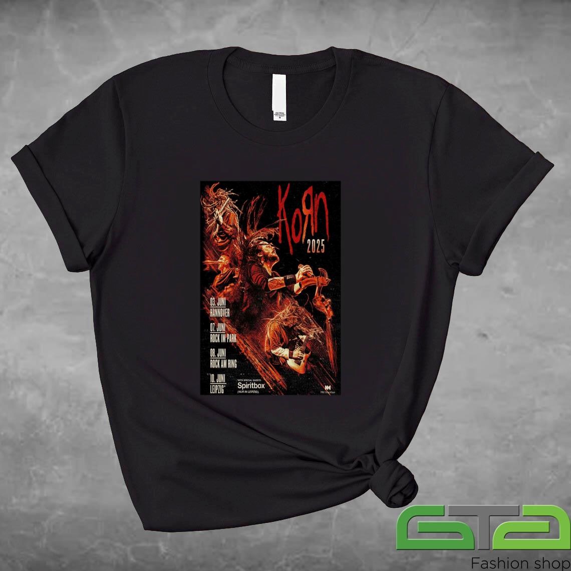 Official Korn June 2025 Tour T-shirt