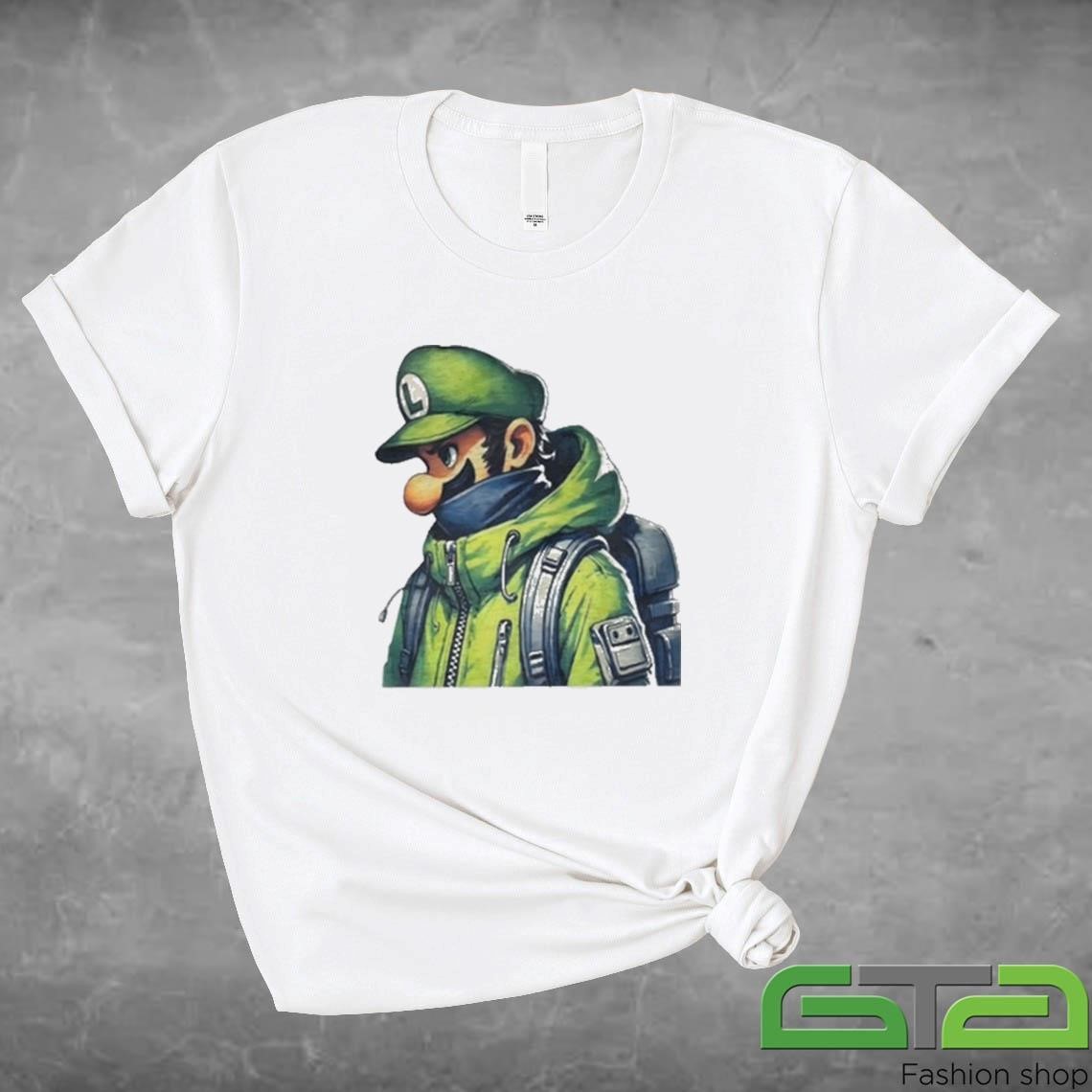 Official Luigi Mansion Patron Saint Mario T-shirt