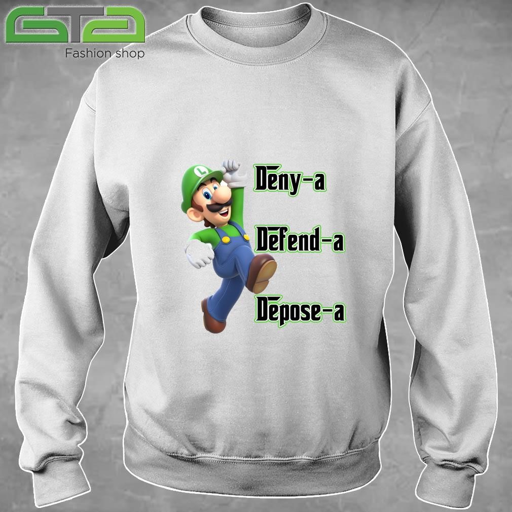 Official Mario Deny Defend Depose T-shirt