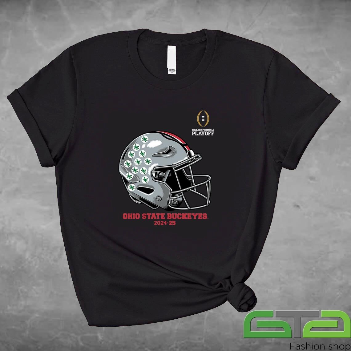 Official Ohio State Buckeyes College Football Playoff 2025 Ohio State Helmet T-shirt