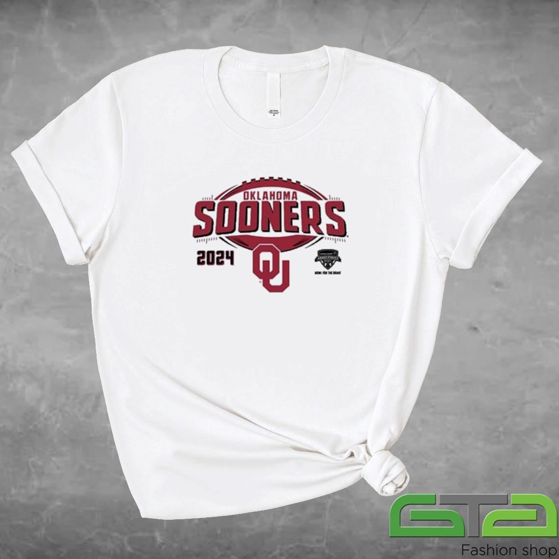 Official Oklahoma Sooners White 2024 Armed Forces Bowl T-shirt