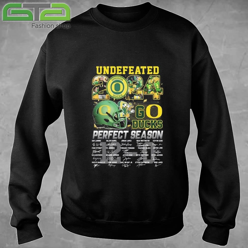 Official Oregon Ducks 2024 Perfect Season Go Ducks Undefeated Signatures T-shirt