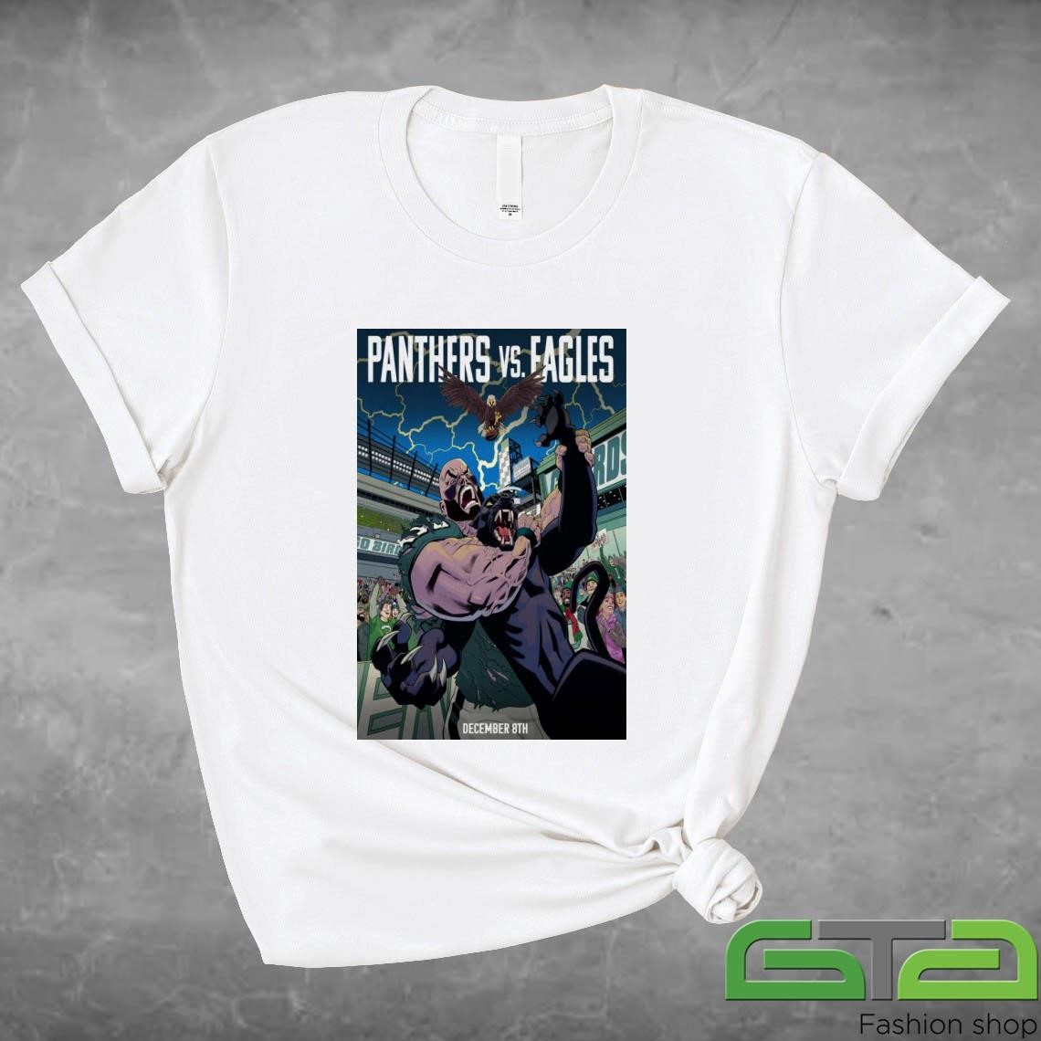 Official Panthers vs. Eagles Lincoln December 8th 2024 Financial Field T-shirt