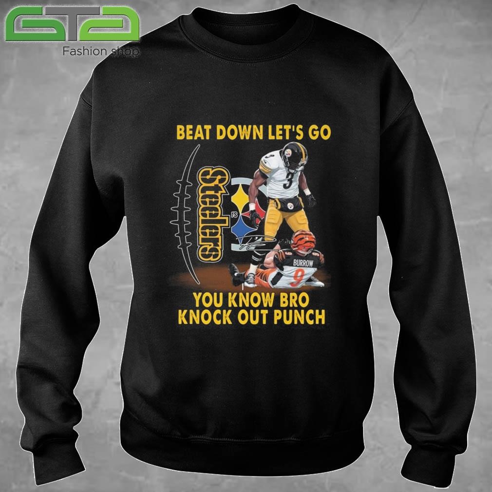 Official Pittsburgh Steelers Beat Down Let's Go You Know Bro Knock Out Punch T-shirt