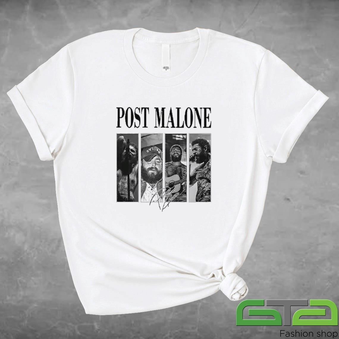 Official Post Malone Music Rap Signature T-shirt