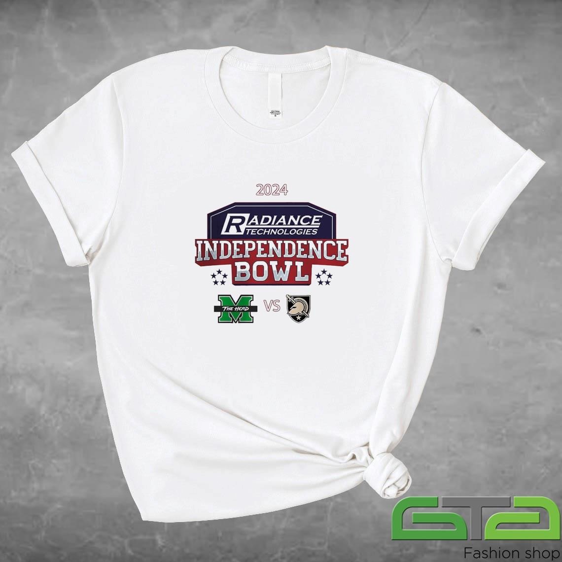 Official Radiance Technologies Independence Bowl 2024 Marshall Thundering Herd Vs Army Black Knights In Shreveport Los Angeles On Dec 28 2024 T-shirt