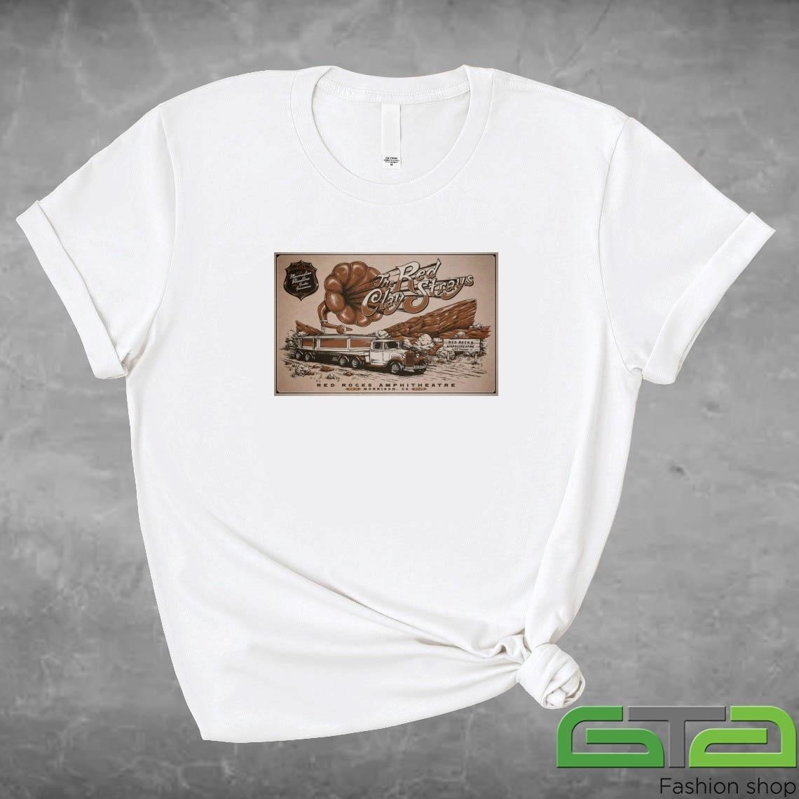 Official Red Clay Strays Sep 14 2025 Red Rocks Amphitheatre T-shirt