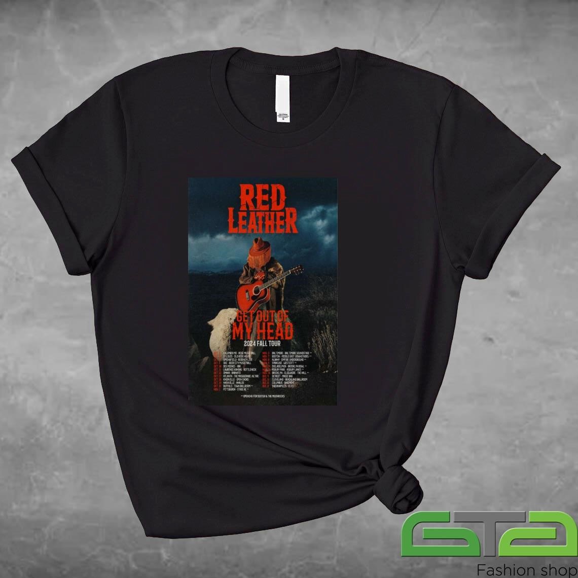 Official Red Leather Get Out Of My Head 2024 Fall Tour T-shirt