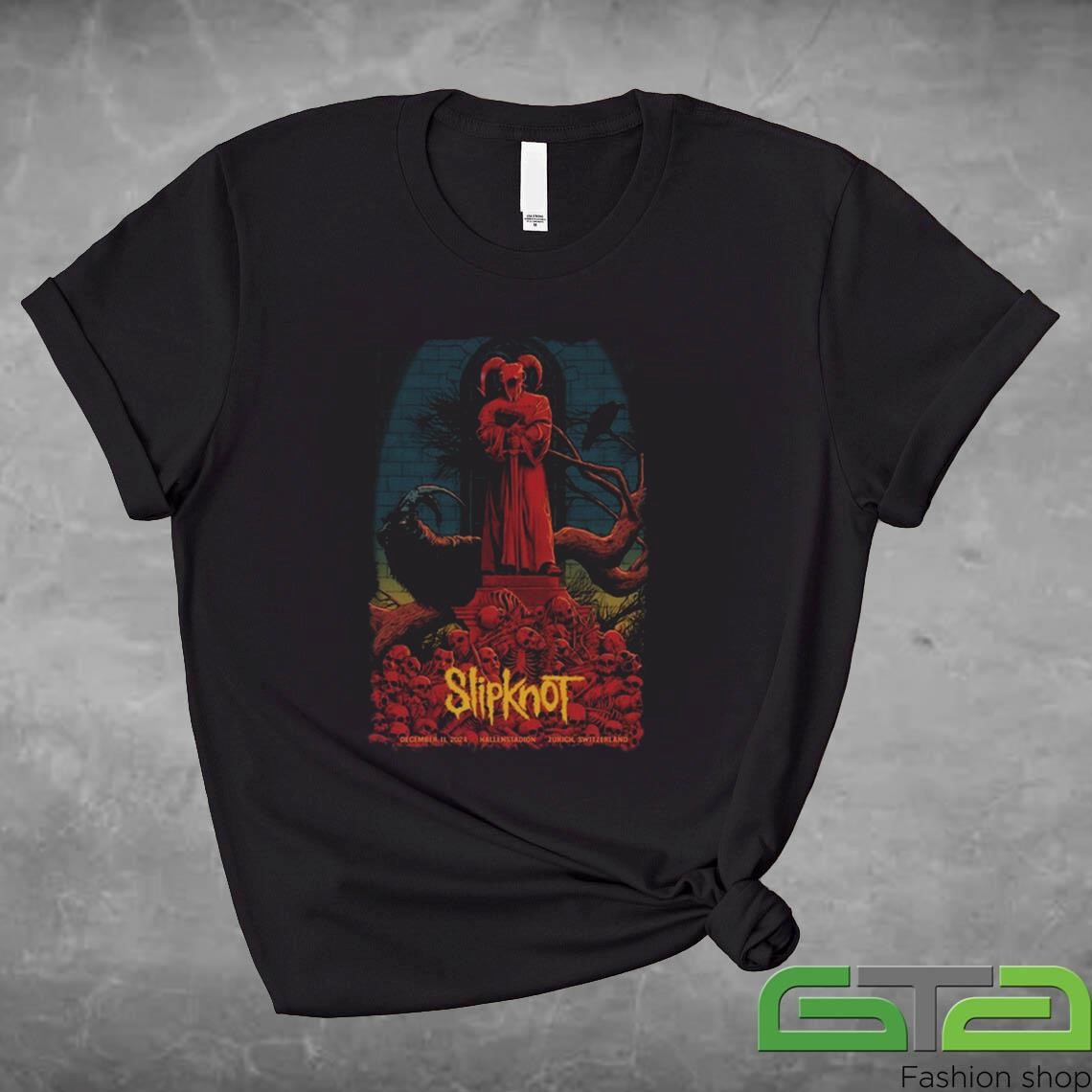 Official Slipknot Zurich, Switzerland December 11th 2024 Tour T-shirt