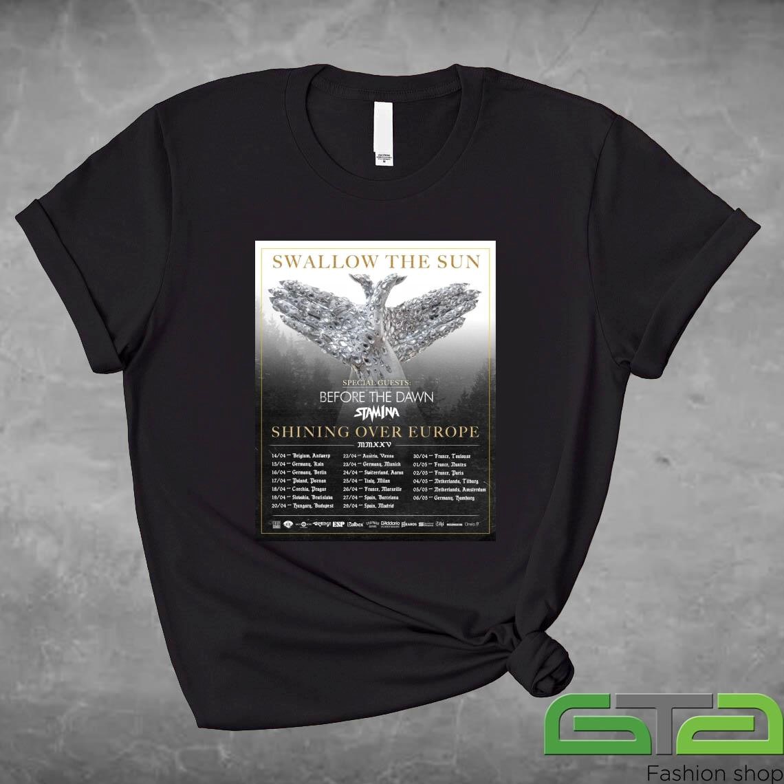 Official Swallow The Sun Tour 2025 T-shirt