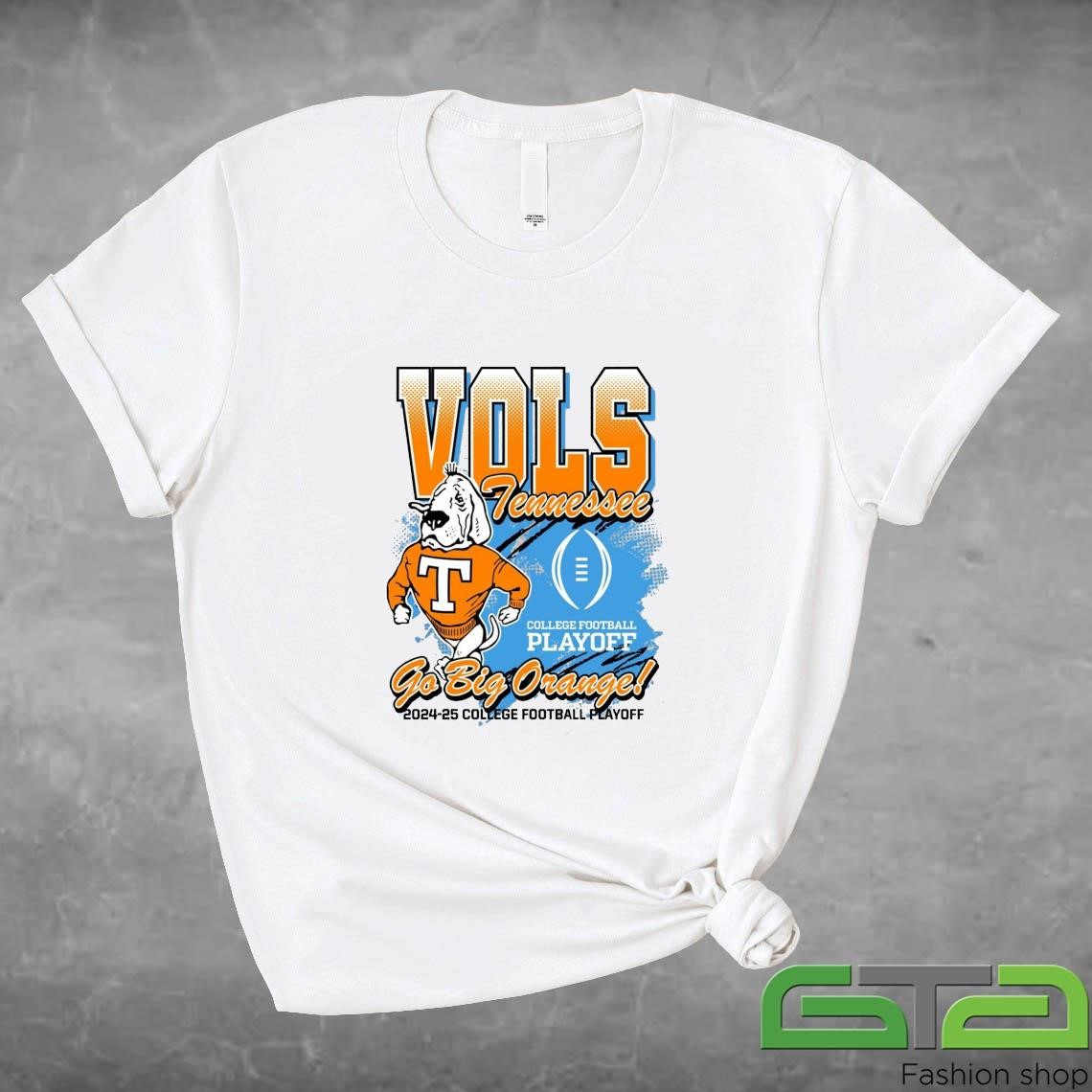 Official Tennessee Vols CFP Vault Smokey Go Big Orange 2024-25 T-shirt