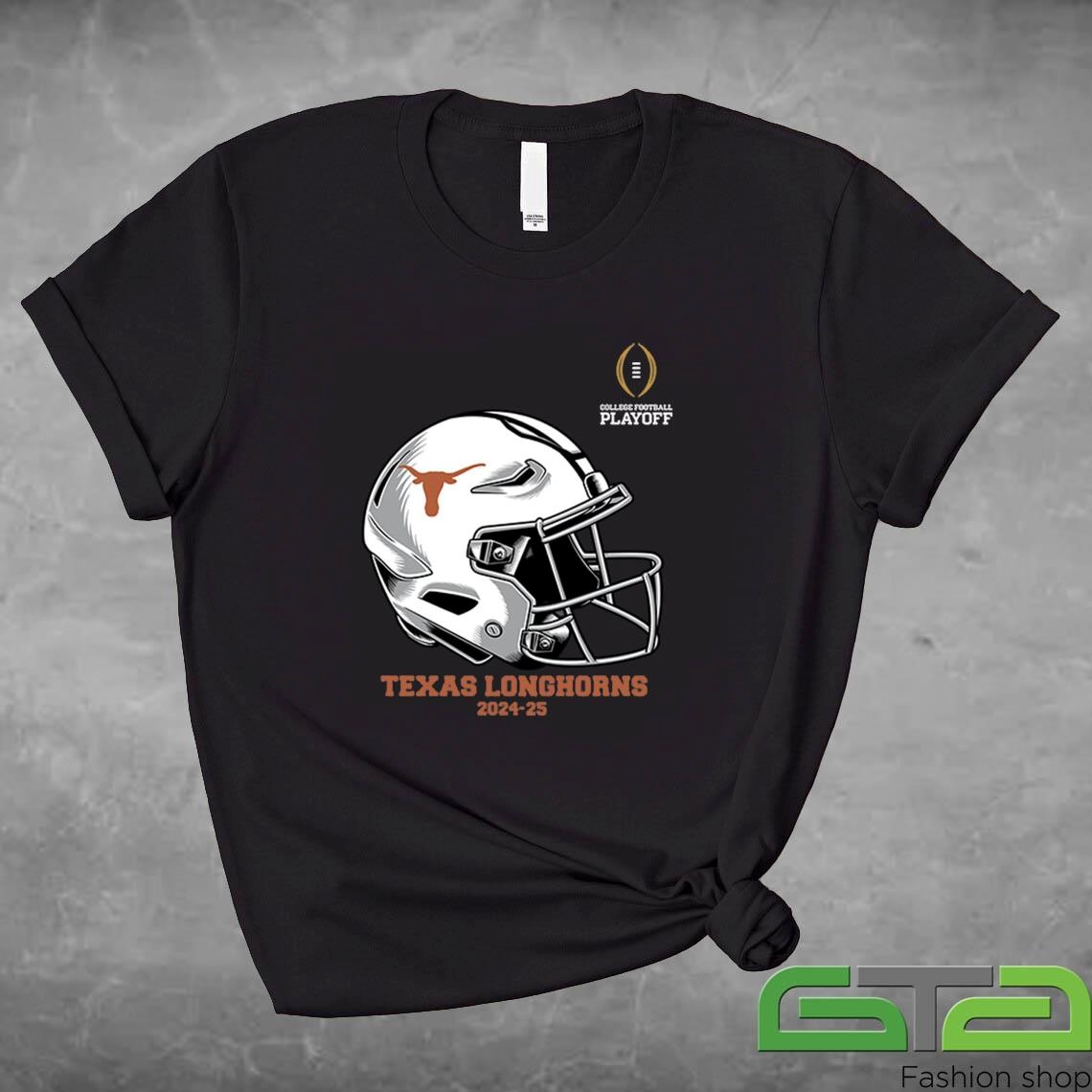 Official Texas Longhorns College Football Playoff 2025 Texas Helmet T-shirt