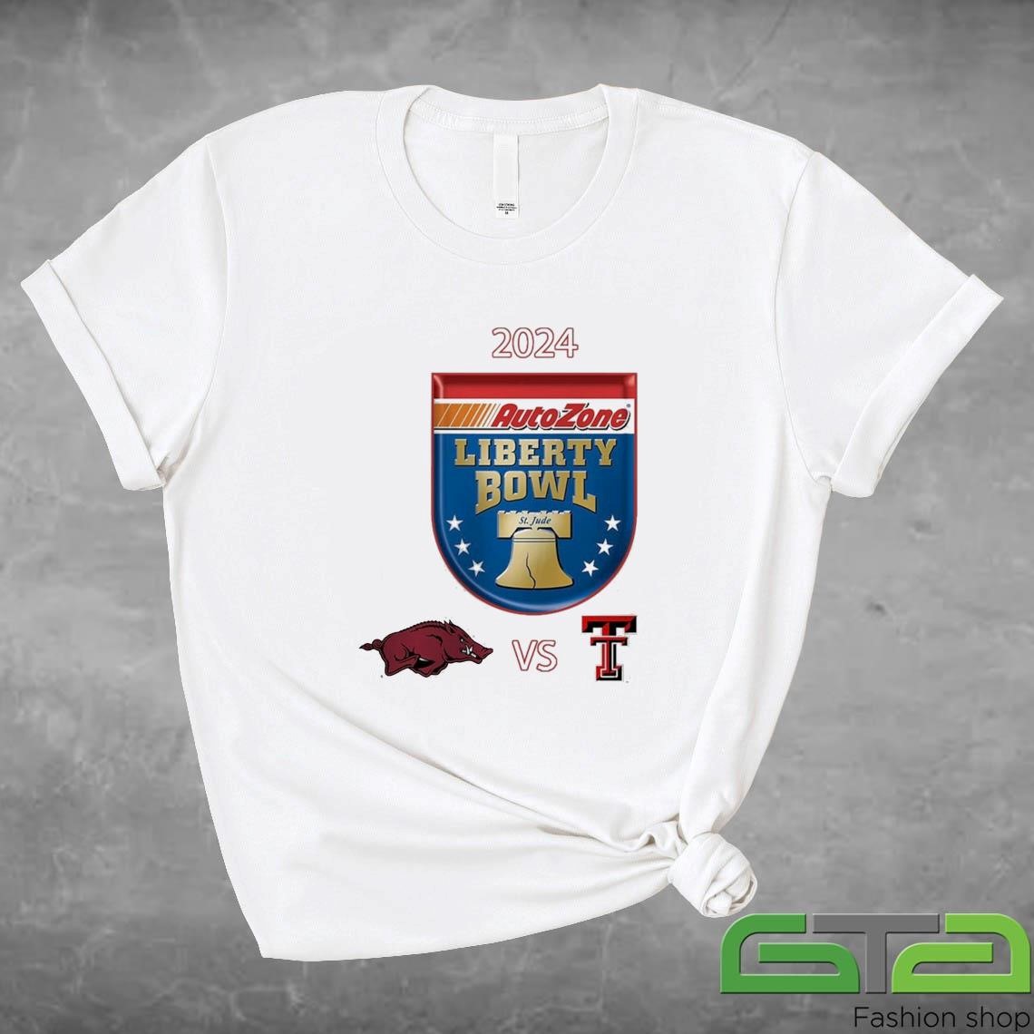 Official Texas Tech Red Raiders Vs Arkansas Razorbacks Liberty Bowl 27th December NCAA Division T-shirt