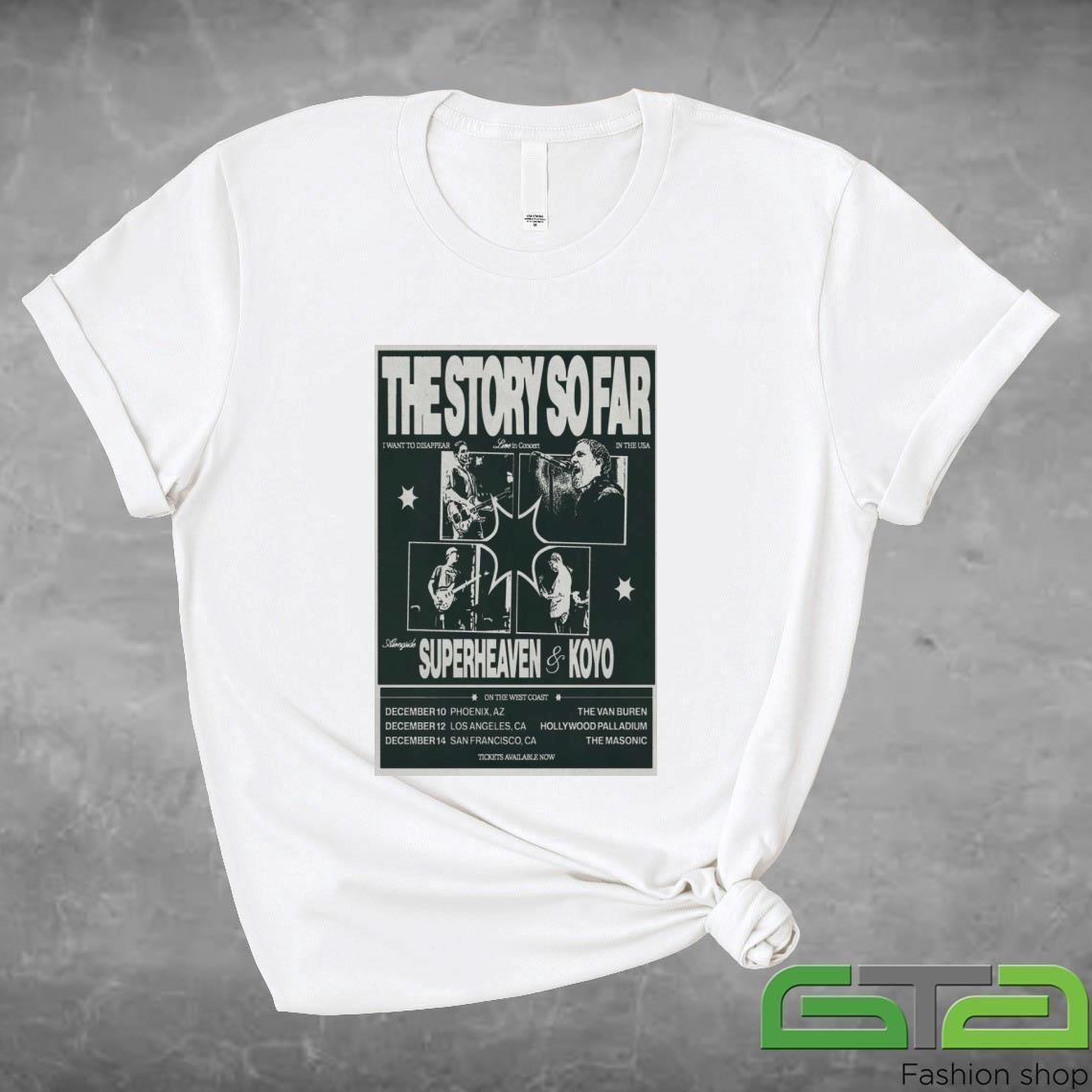 Official The Story So Far Live In Concert In The USA December 2024 T-shirt