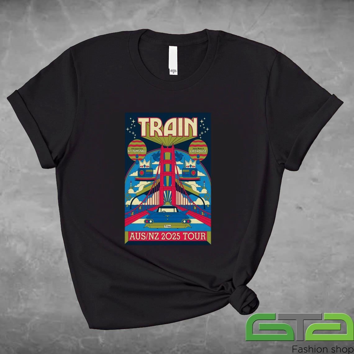 Official Train AUS And NZ 2025 Tour T-shirt