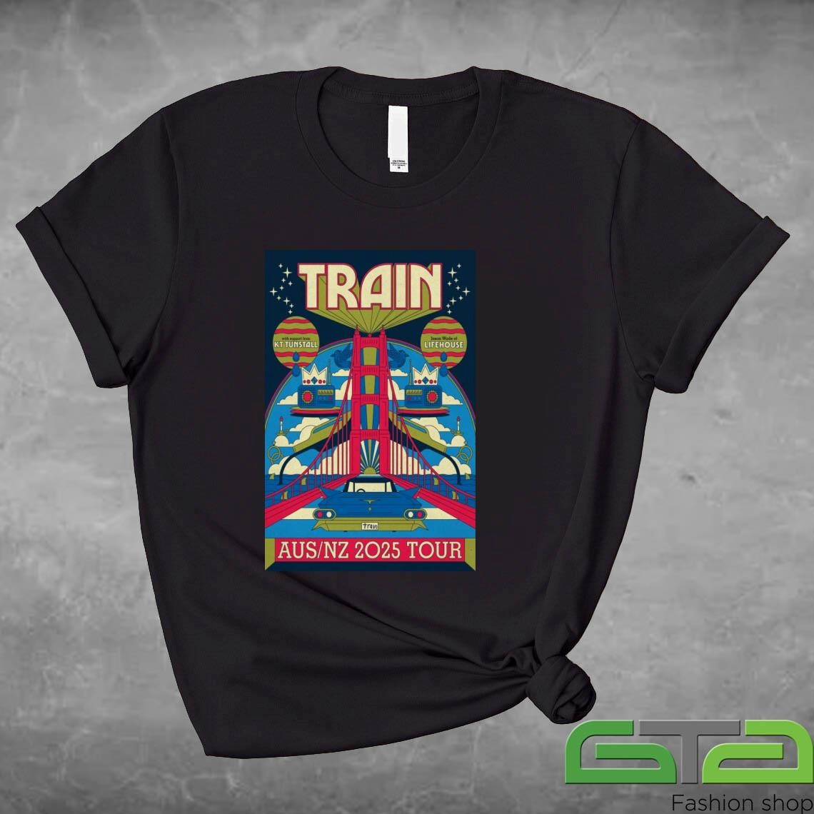 Official Train Australia New Zealand 2025 Tour T-shirt