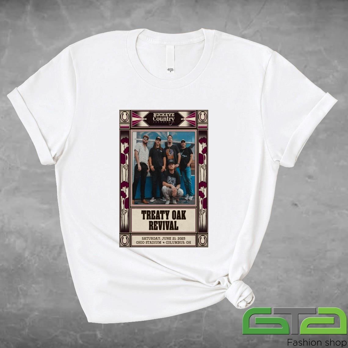 Official Treaty Oak Revival Show Ohio Stadium in Columbus, OH Jun 21 2025 T-shirt