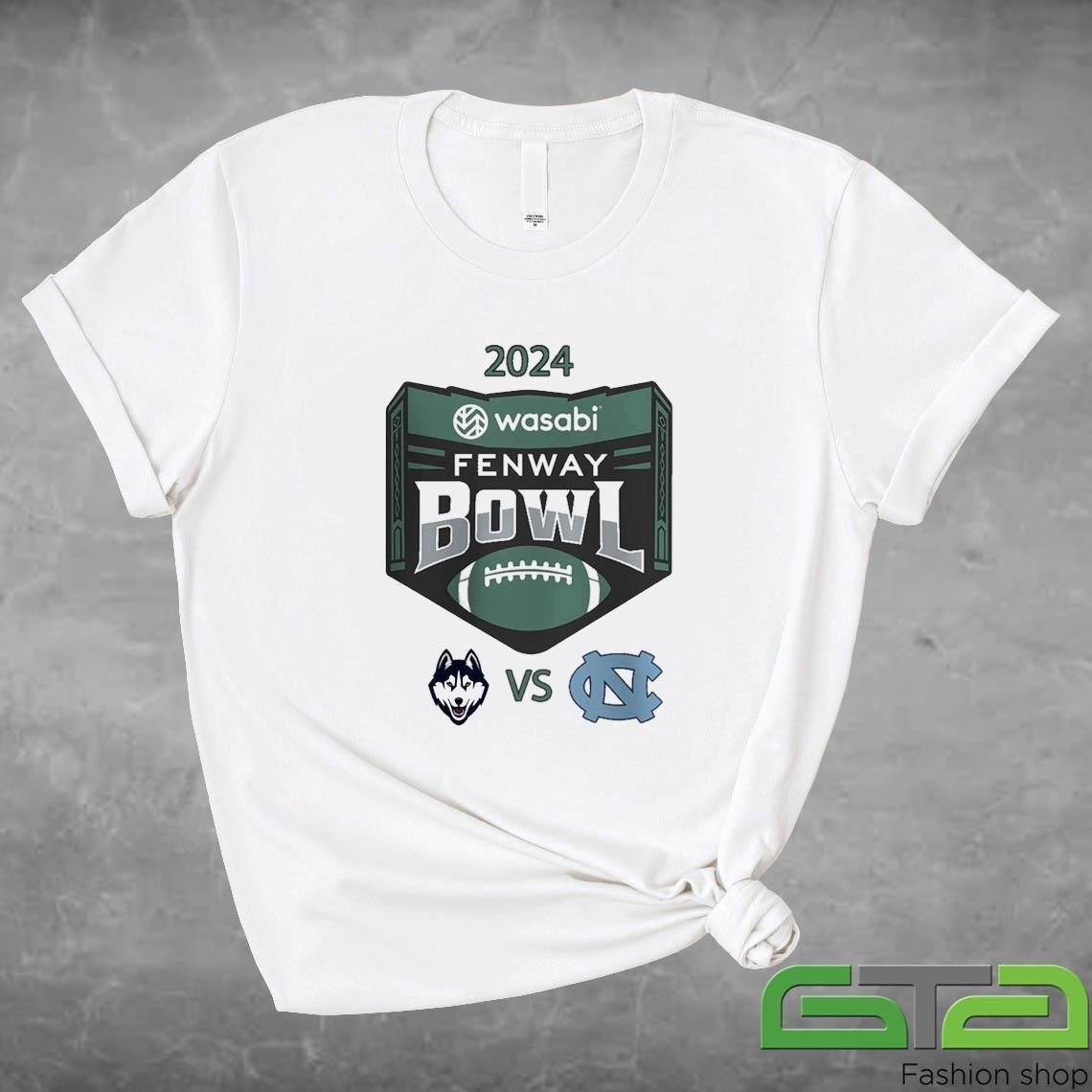 Official Wasabi Fenway Bowl 2024 UConn Huskies Vs North Carolina Tar Heels Matchup In Boston Massachusetts On Dec 28 2024 T-shirt