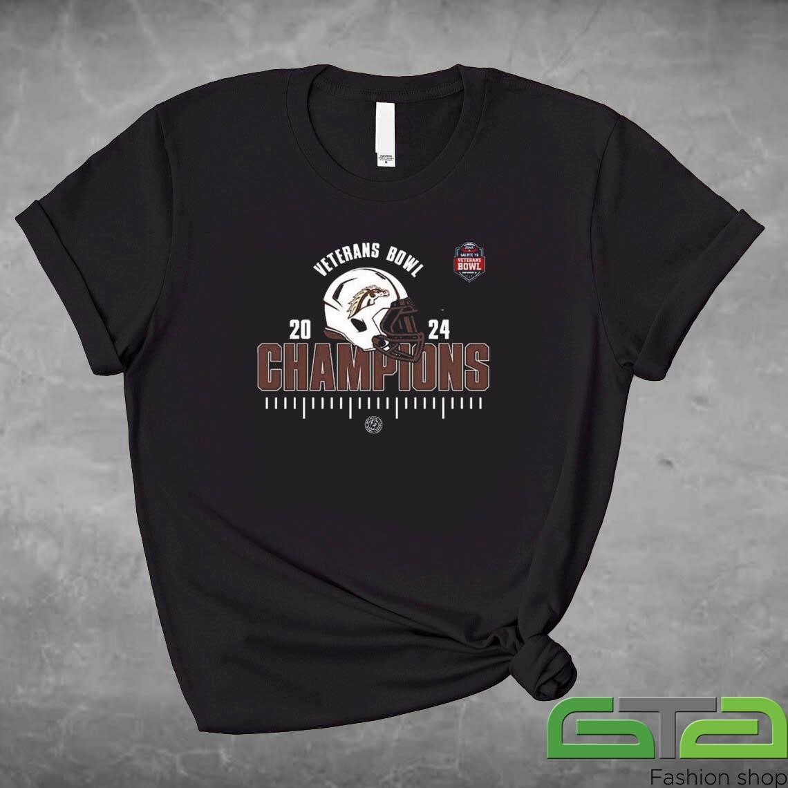 Official Western Michigan Broncos Football Champions IS4S Salute To Veterans Bowl 2024 T-shirt