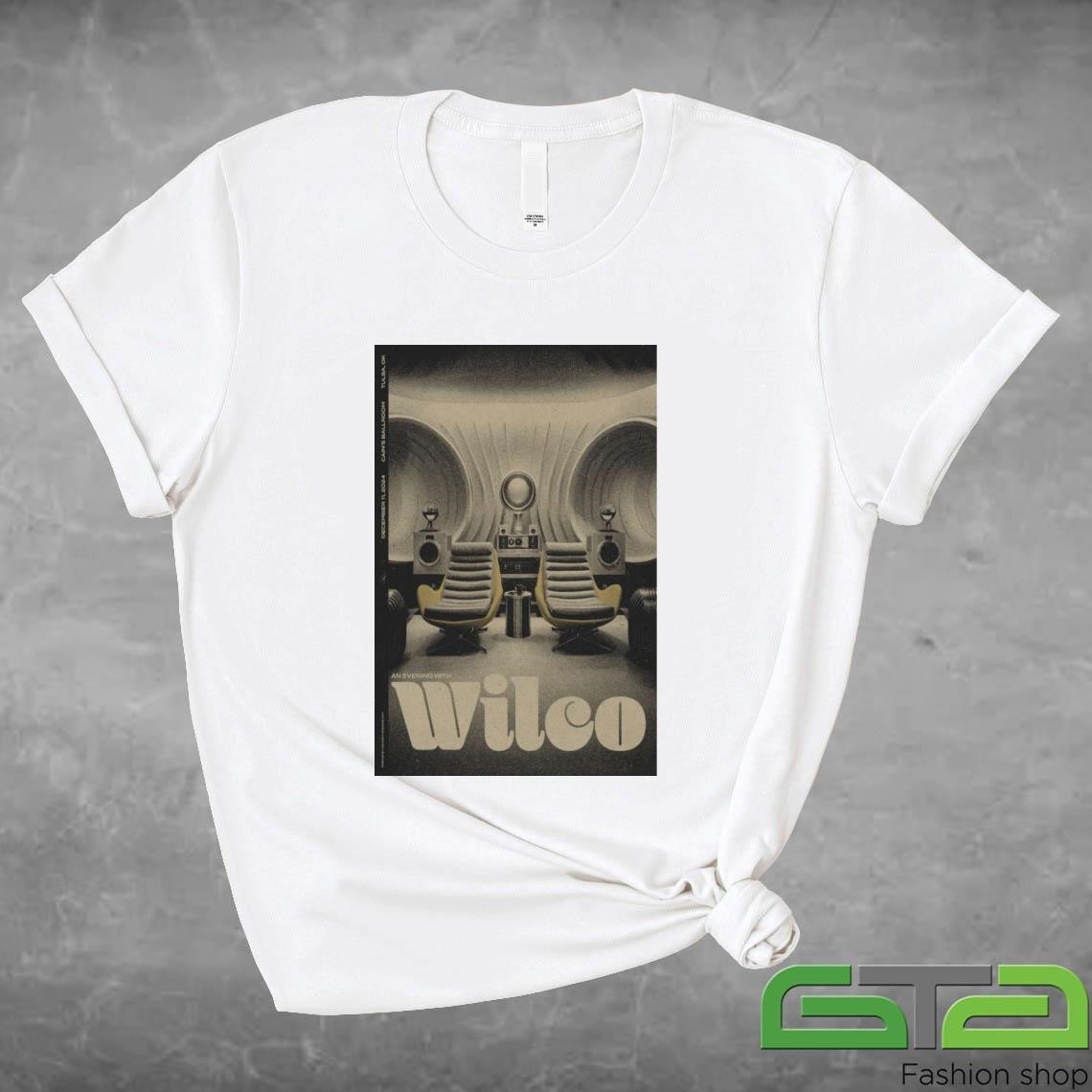 Official Wilco At Cain's Ballroom In Tulsa, OK On Dec 11 2024 Tour T-shirt