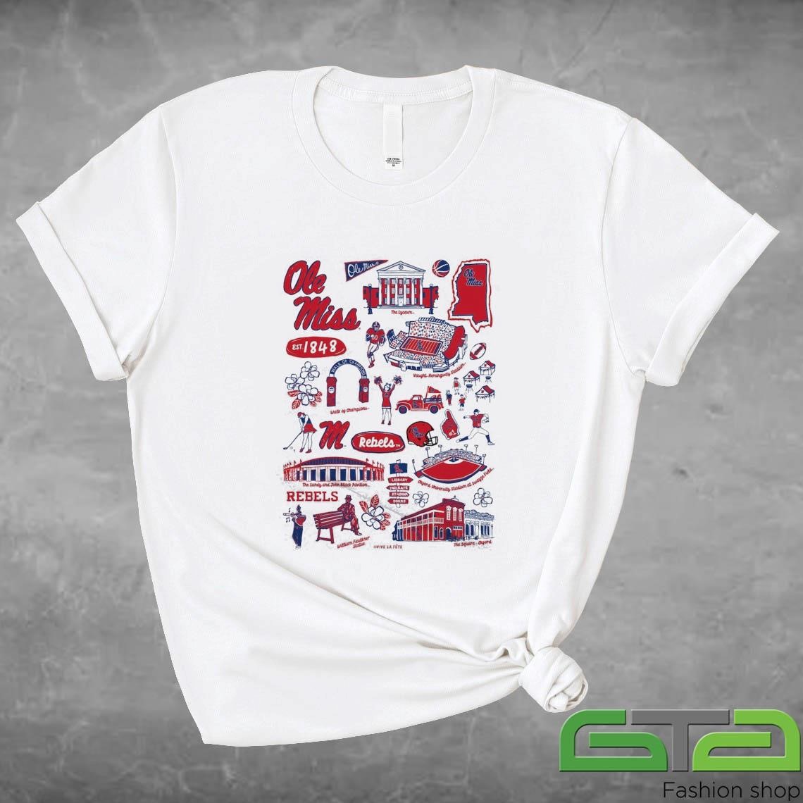 Ole Miss Rebels Vive La Fete Impressions Artwork Shirt