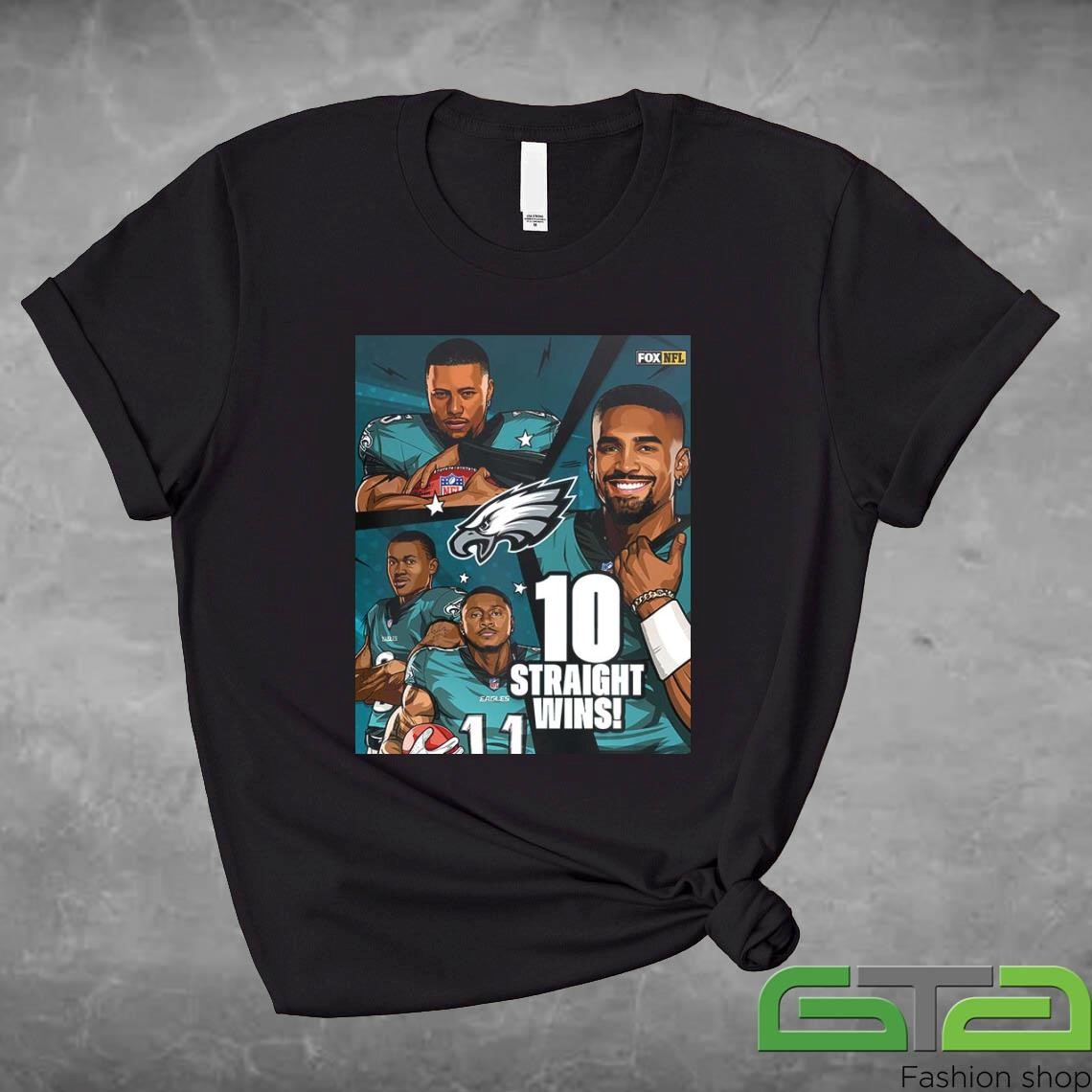 Philadelphia Eagles Fly To 10 Straight Wins 2024 NFL Playoffs Shirt