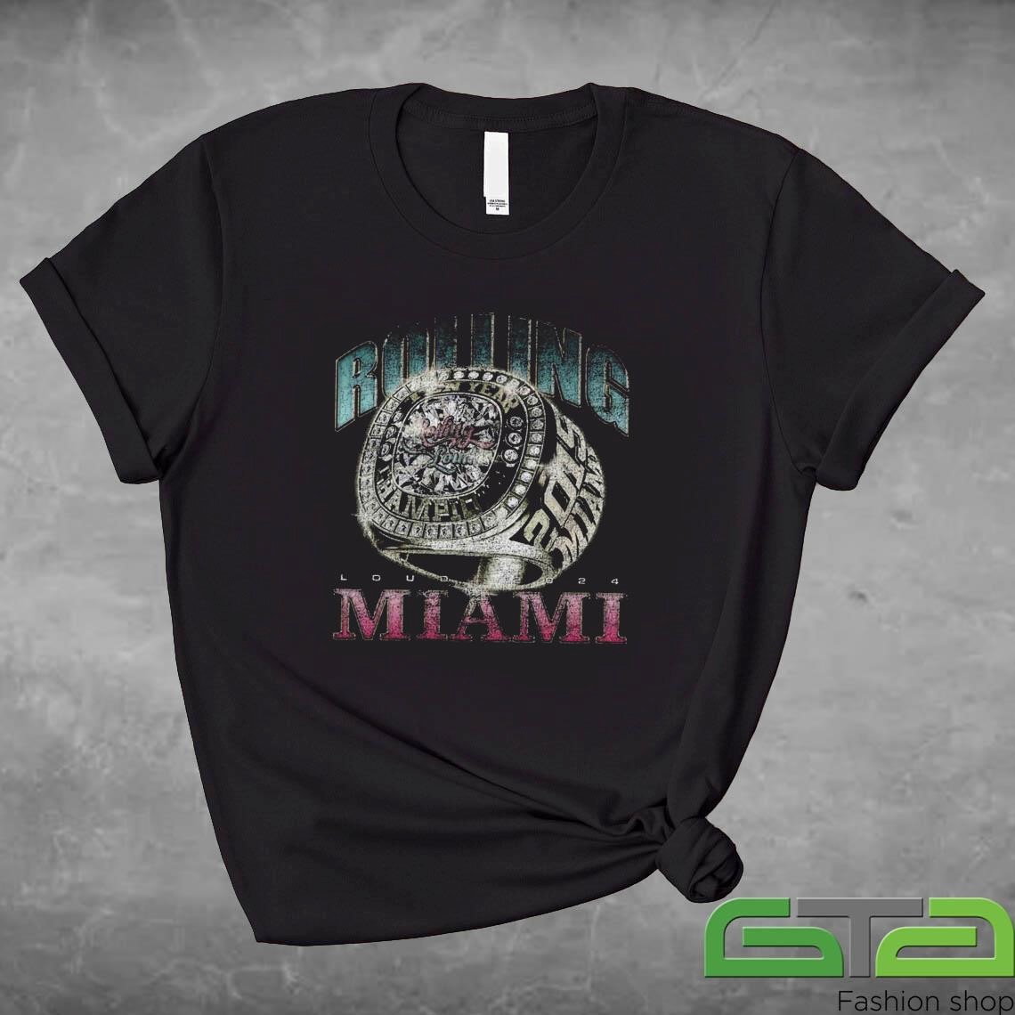 Rolling Loud Miami FL 2024 Hard Rock Stadium 10 Year Anniversary Travis Scott And Playboi Carti Lineup Ring Bling Shirt