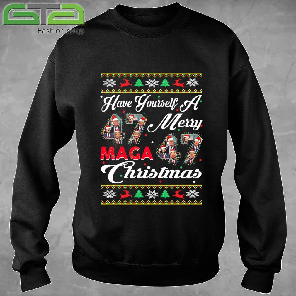 Santa Trump Have Yourself A Merry Maga Christmas Xmas Ugly Christmas Sweatshirt