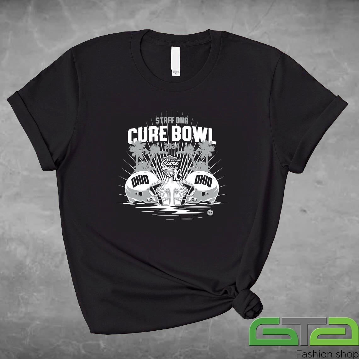 StaffDNA Cure Bowl 2024 Ohio Bobcats Helmet Shirt