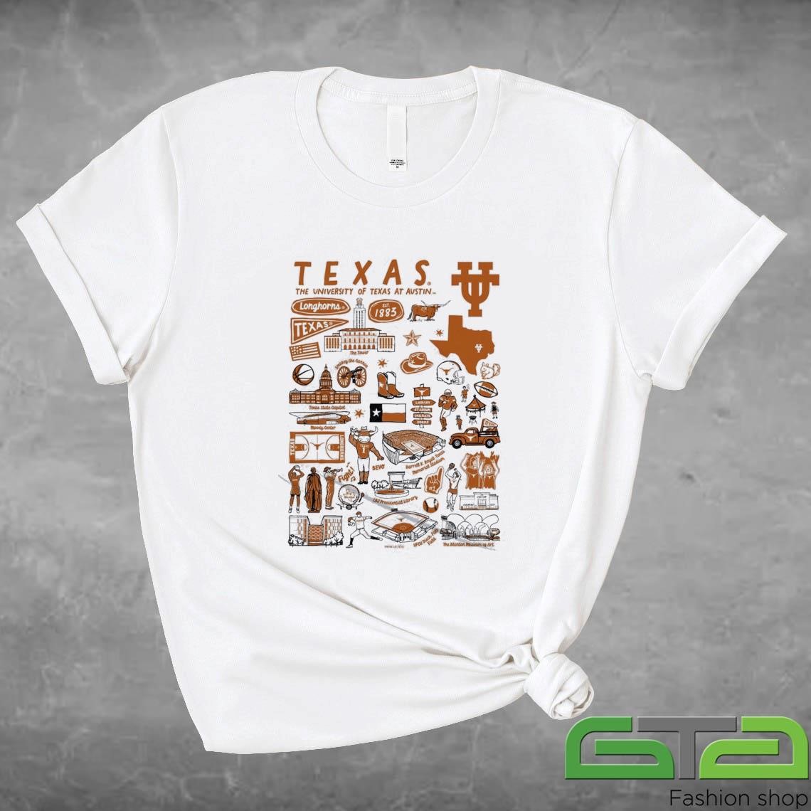 Texas Longhorns Vive La Fete Impressions Artwork Shirt