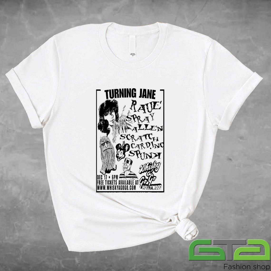 Turning Jane December 17 2024 Whisky A Go Go In West Hollywood, CA Tour Shirt