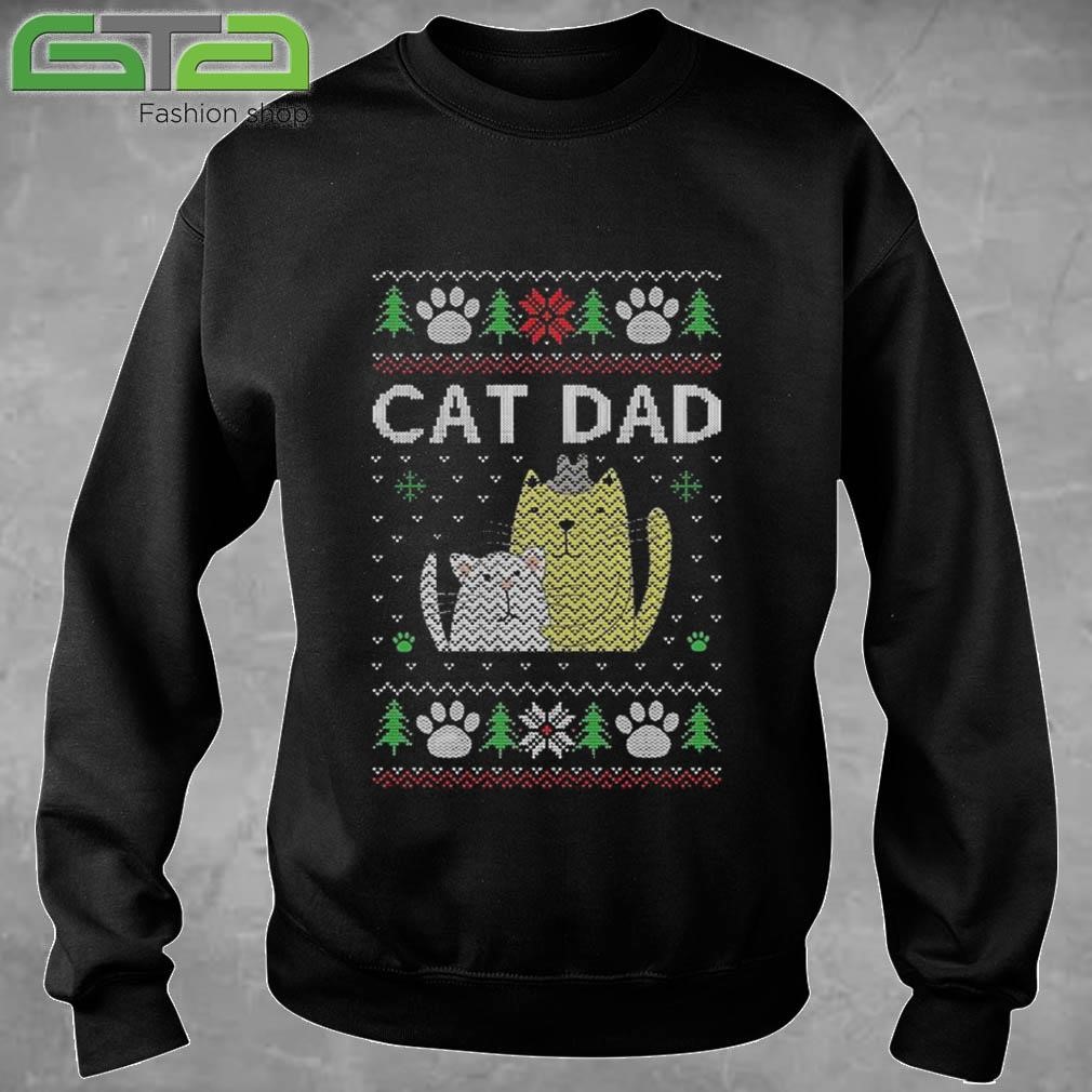 Ugly Christmas 2024 Cat Dad Classic Sweatshirt