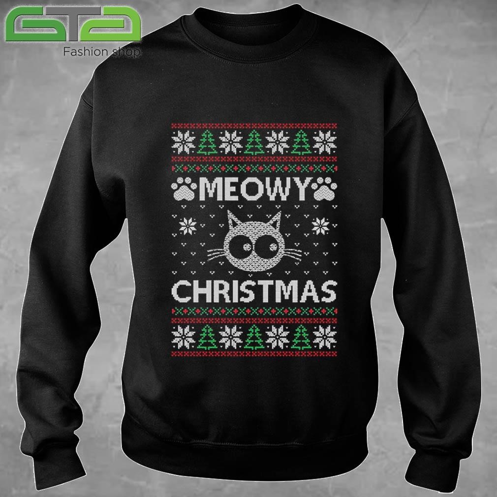 Ugly Christmas 2024 Meowy Christmas Classic Sweatshirt